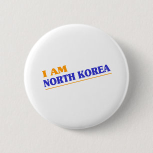 BADGE ROND 5 CM CORÉE DU NORD