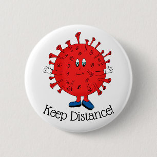 Badge Rond 5 Cm Corey, le Coronavirus