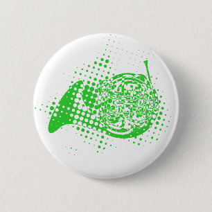 Badge Rond 5 Cm Corne demi-ton