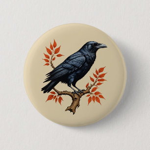 Badge Rond 5 Cm Corneille