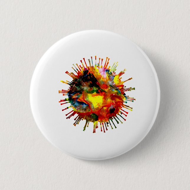 Badge Rond 5 Cm Coronavirus (Devant)