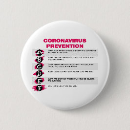 Badge Rond 5 Cm coronavirus informations de base