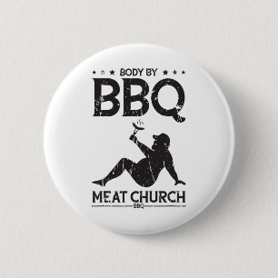 Badge Rond 5 Cm Corps Par Bbq Meat Church Bbq - Bbq Enthousiasme