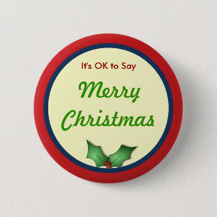 Badge Rond 5 Cm CORRECT pour dire le bouton de Joyeux Noël