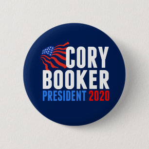 Badge Rond 5 Cm Cory Booker pour Président 2020