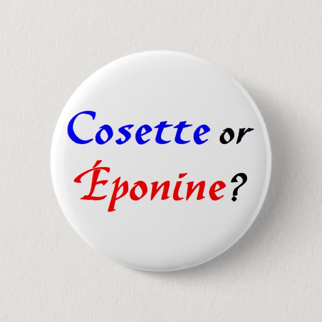 Badge Rond 5 Cm Cosette Les Misérables (Devant)
