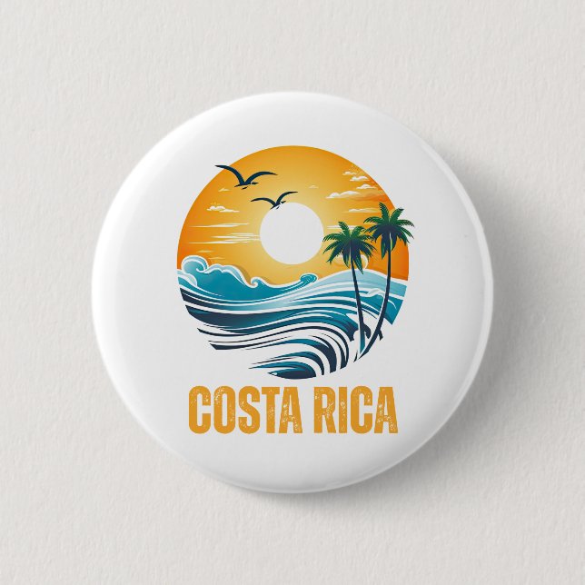 Badge Rond 5 Cm Costa Rica (Devant)