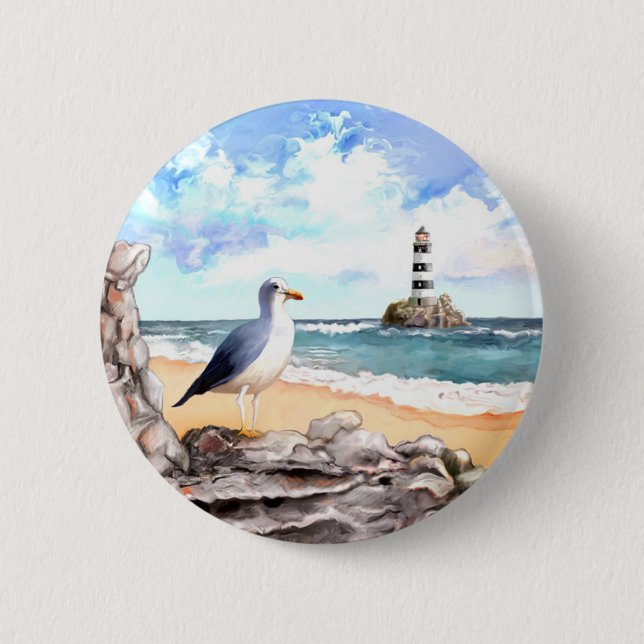 Badge Rond 5 Cm Costa sur (Devant)