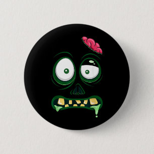 Badge Rond 5 Cm Costume assorti Halloween visage de monstre hommes