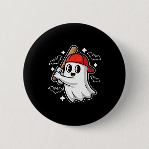 Badge Rond 5 Cm Costume de baseball de fantôme et de chauves-souri