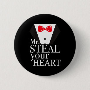 Badge Rond 5 Cm Costume de la Saint-Valentin pour garçons Mr. Stea