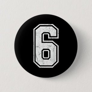 Badge Rond 5 Cm Costume de mème assorti numéro 6 67 Hommes Femmes