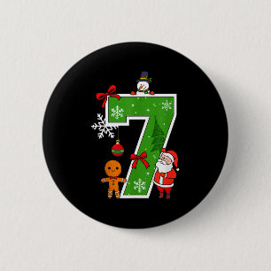 Badge Rond 5 Cm Costume de Noël Homme Femme Mème Correspondant Num