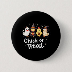 Badge Rond 5 Cm Costume De Poulets D'Halloween Cute Ou Treat Artw