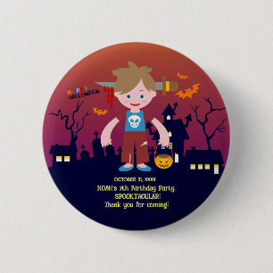 Badge Rond 5 Cm Costume d'Halloween garçon fête d'anniversaire