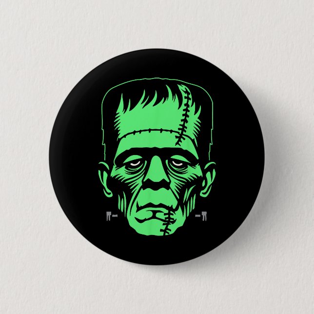 Badge Rond 5 Cm Costume d'Halloween monstre Frankenstein (Devant)