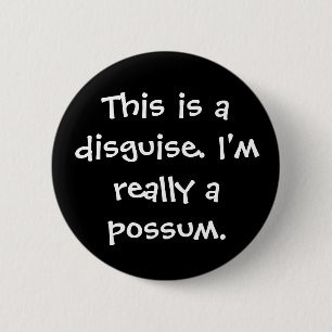 Badge Rond 5 Cm Costume d'opossum
