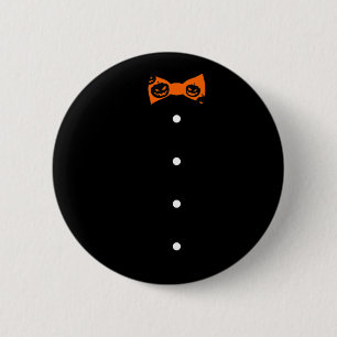 Badge Rond 5 Cm Costume Halloween Bowtie Citrouille Halloween