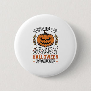 Badge Rond 5 Cm Costume Halloween effrayant Citrouille Dessin Vect