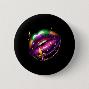 Badge Rond 5 Cm Costume Mardi Gras Hommes Femmes Mardi Gras Lip