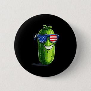 Badge Rond 5 Cm Costume Patriotique Sungles Pickle Pour Pickle Amu
