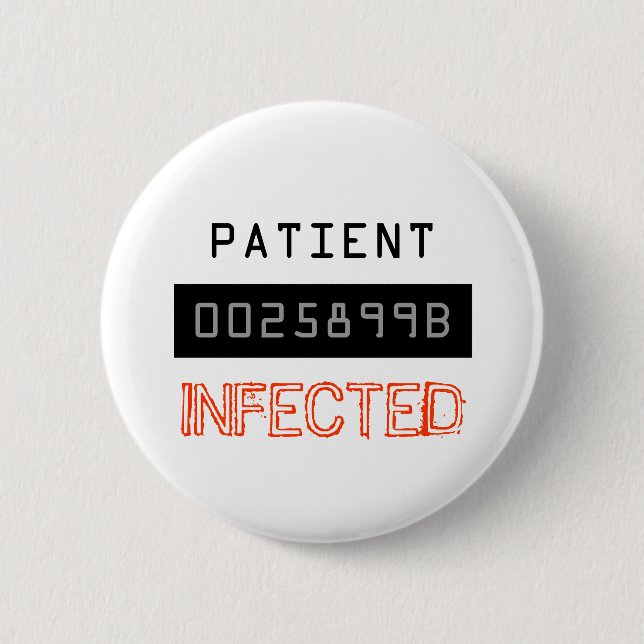 Badge Rond 5 Cm Costume Zombie - Bouton Halloween (Devant)