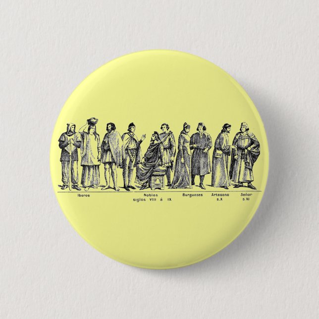 Badge Rond 5 Cm Costumes historiques (Devant)