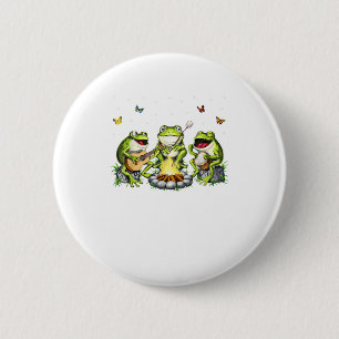 Badge Rond 5 Cm Cottagecore esthétique grenouilles camping forêt G