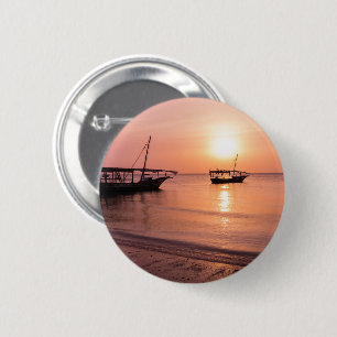 Badge Rond 5 Cm Coucher de soleil à Zanzibar