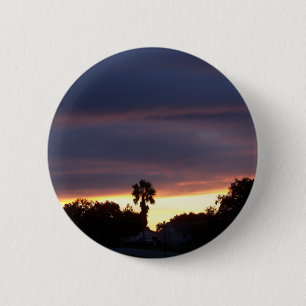 Badge Rond 5 Cm coucher de soleil orageux