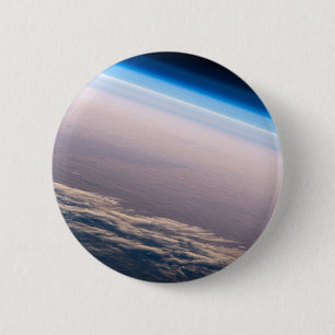 Badge Rond 5 Cm Coucher De Soleil Orbital Au Large De La Côte De C