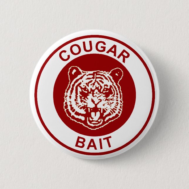 Badge Rond 5 Cm Cougar Bait (Devant)