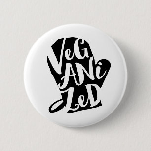 Badge Rond 5 Cm Couleur Arrière - plan végétal veganisé