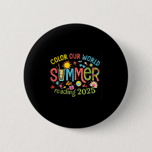 Badge Rond 5 Cm Couleur Notre Monde Été 2025 Programme de Lecture