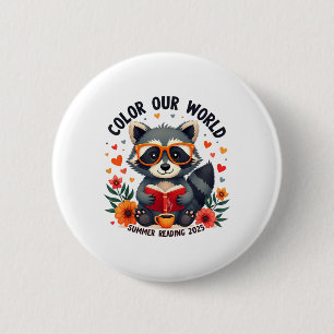 Badge Rond 5 Cm Couleur Notre Programme Mondial de Lecture Été 202