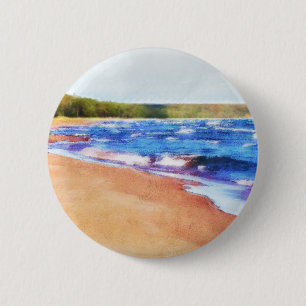Badge Rond 5 Cm Couleurs de l'eau