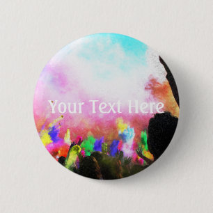 Badge Rond 5 Cm Couleurs Holi Falln