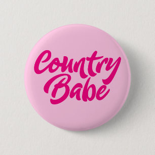 Badge Rond 5 Cm Country Babe.