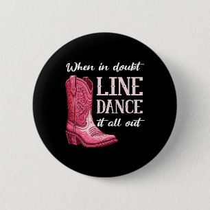 Badge Rond 5 Cm Country Line Dancing Women Girl