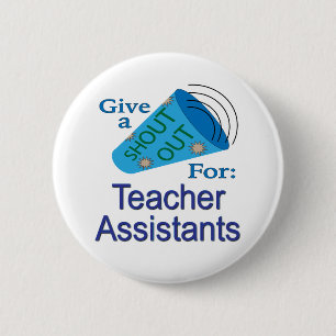 Badge Rond 5 Cm Coup de chapeau aux assistants d'enseignant