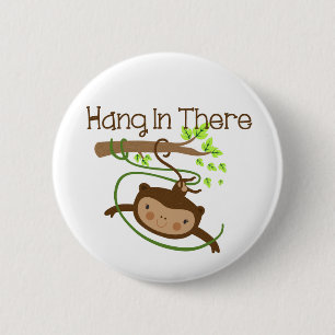 Badge Rond 5 Cm Coup de singe dedans là