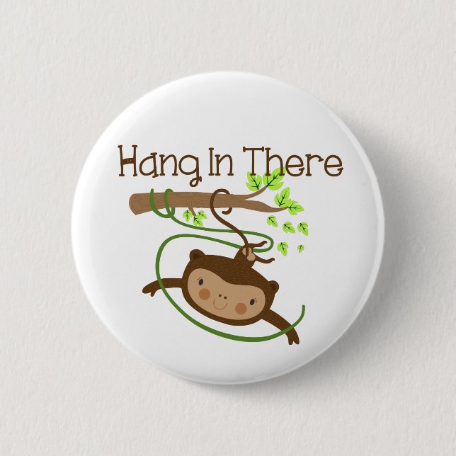 Badge Rond 5 Cm Coup de singe dedans là (Devant)