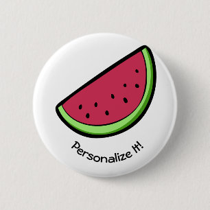 Badge Rond 5 Cm Coupe de pastèque