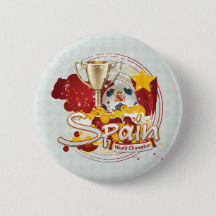 Badge Rond 5 Cm Coupe du monde 2010 de l'Espagne