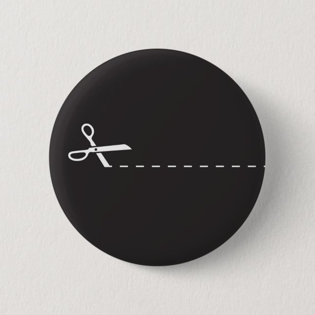 Badge Rond 5 Cm Coupe ici (Devant)