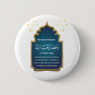 Badge Rond 5 Cm Coupez Eid Mubarak