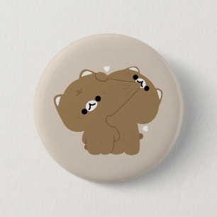 Badge Rond 5 Cm Couple de chat Ocicat