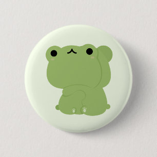 Badge Rond 5 Cm Couple de grenouille mignonne