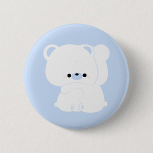 Badge Rond 5 Cm Couple d'ours polaire mignon
