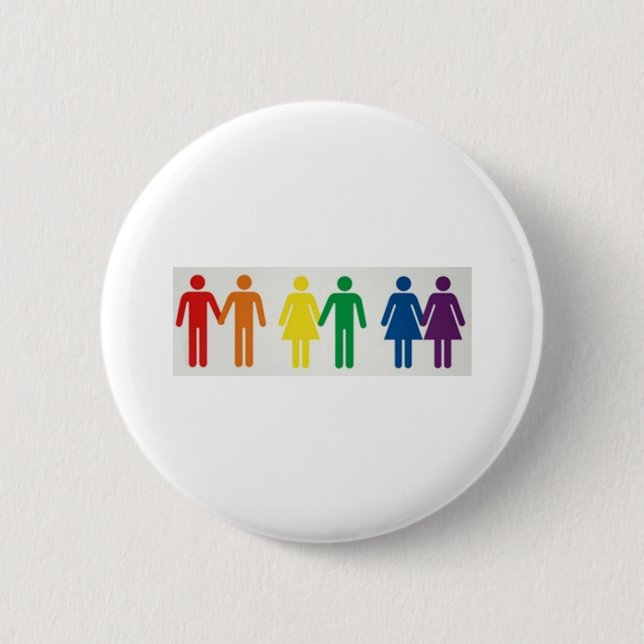 Badge Rond 5 Cm Couples heureux (Devant)